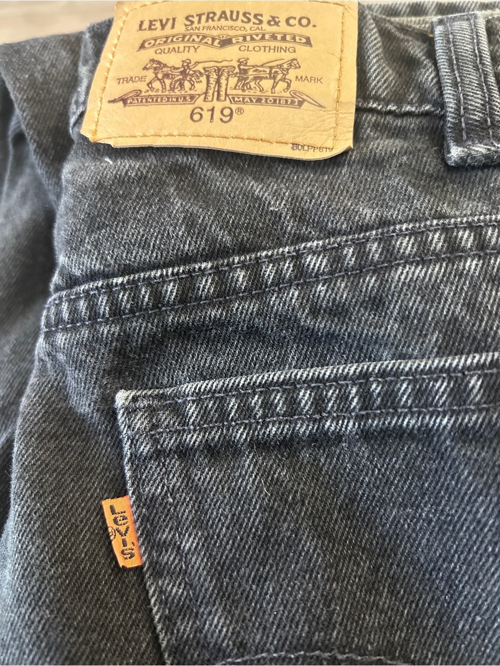 Vintage 90s Levis 619 Orange Tab